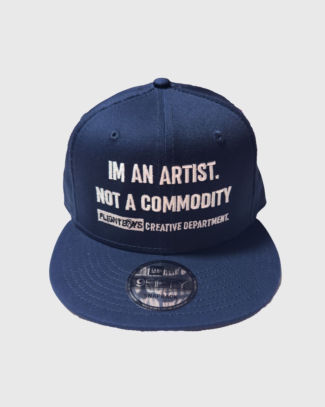 IM AN ARTIST NOT A COMMODITY 9FIFTY Navy Snapback